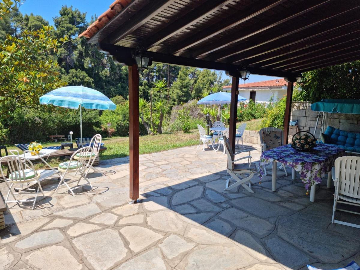 Beachfront Villa 100M From Sea For Up To 10 Guests Siviri Buitenkant foto